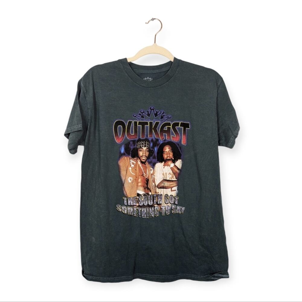 OutKast Officially Licensed Green Tie Dye Graphic HipHop Band Tee